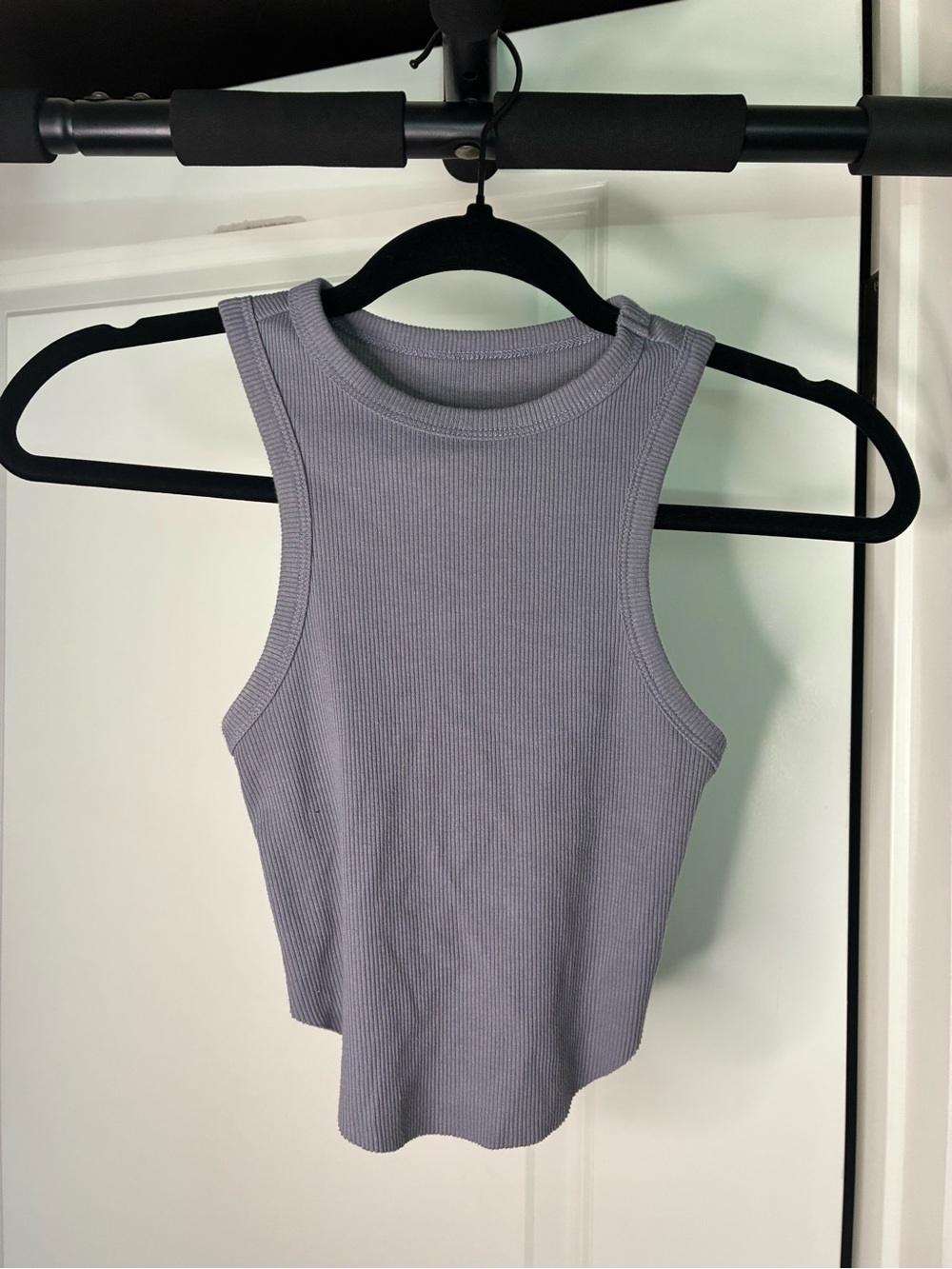wild fable Ribbed High-Neck Tank Top - Lavender Gray